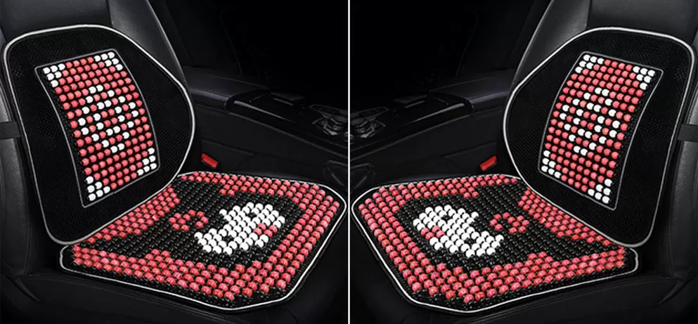 Summer wooden bead cushion