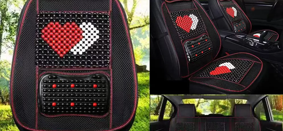 Summer wooden bead cushion