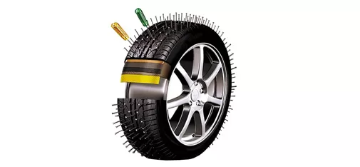 Self-sealing puncture-proof tires