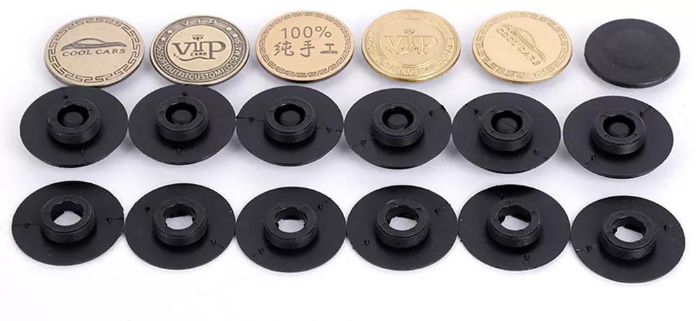 ABS Double-Layer Copper Buckle – Anti-Slip Car Floor Mat Fastener for Loop Carpet Mats