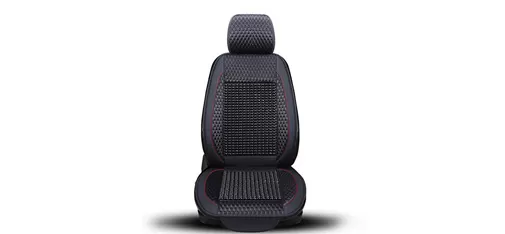 Black Single-Seat Wooden Bead Cushion