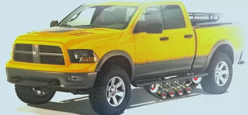 Invisible Retractable Track System for Wheeled Vehicles