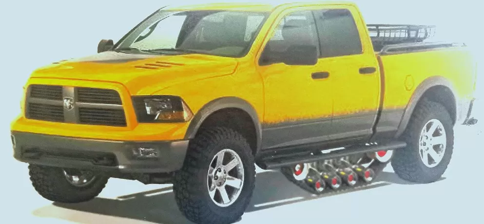 Invisible Retractable Track System for Wheeled Vehicles