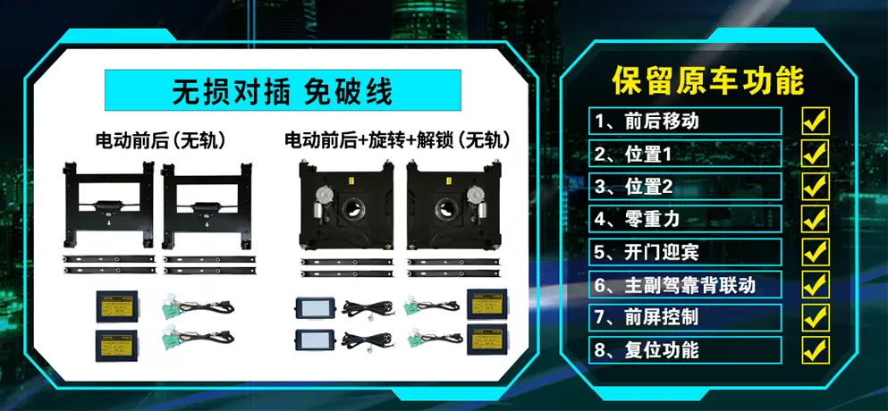 DENZA D9 Mid-Row Screen Control System (Trackless, OEM Function Retained)