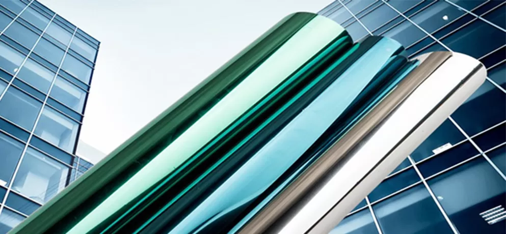 Blue-Silver Reflective Window Film