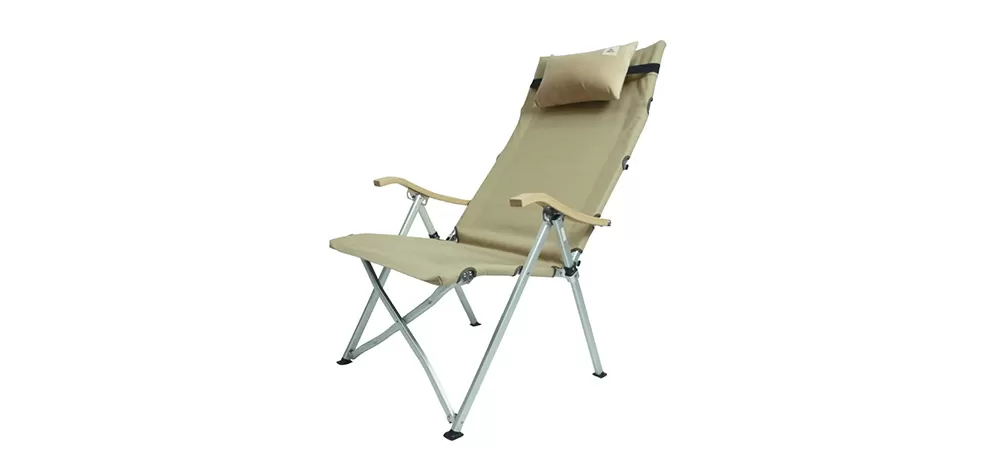 Beach Chair with Foldable Backrest – Aluminum Alloy, Enlarged & Widened
